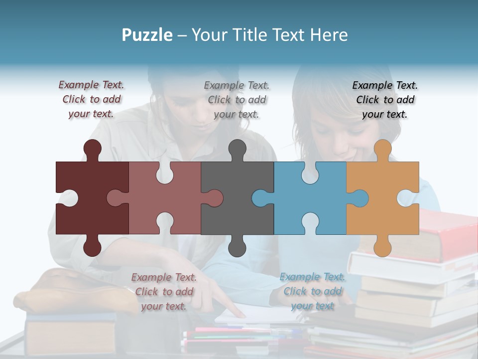 Homework Adolescence Books PowerPoint Template