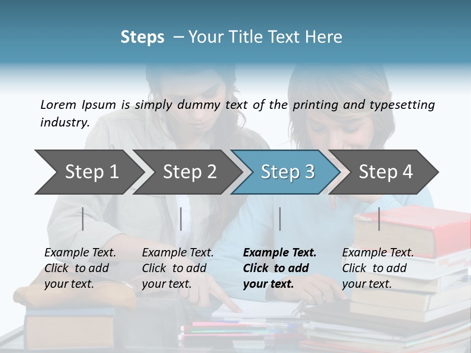 Homework Adolescence Books PowerPoint Template