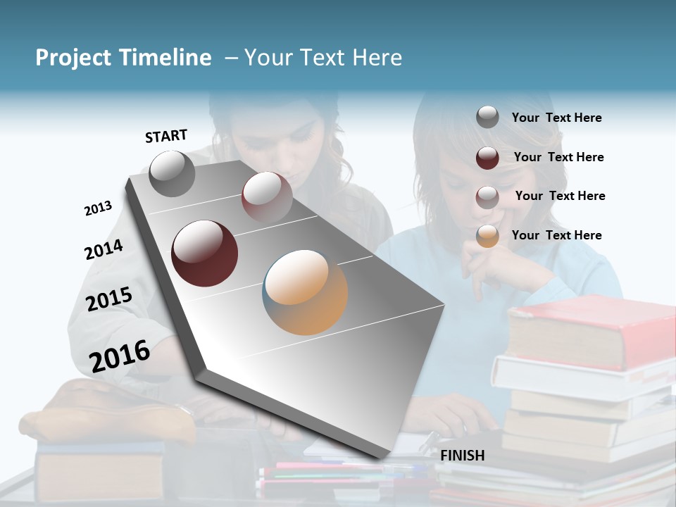 Homework Adolescence Books PowerPoint Template