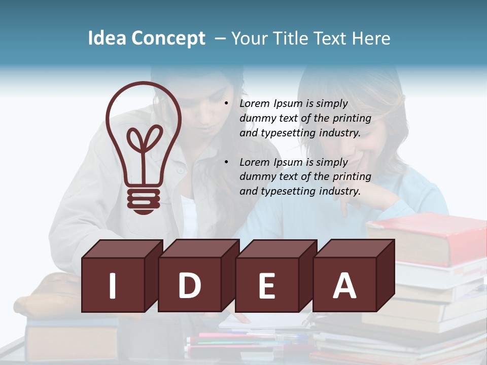 Homework Adolescence Books PowerPoint Template