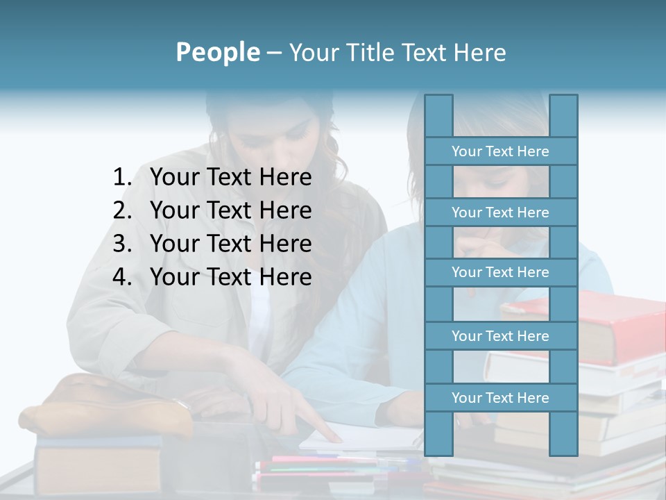 Homework Adolescence Books PowerPoint Template