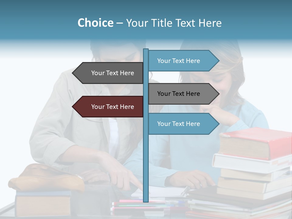 Homework Adolescence Books PowerPoint Template