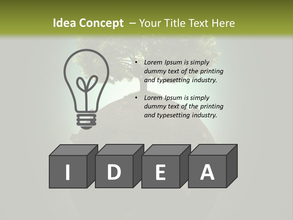 Pollution Barren Wood PowerPoint Template