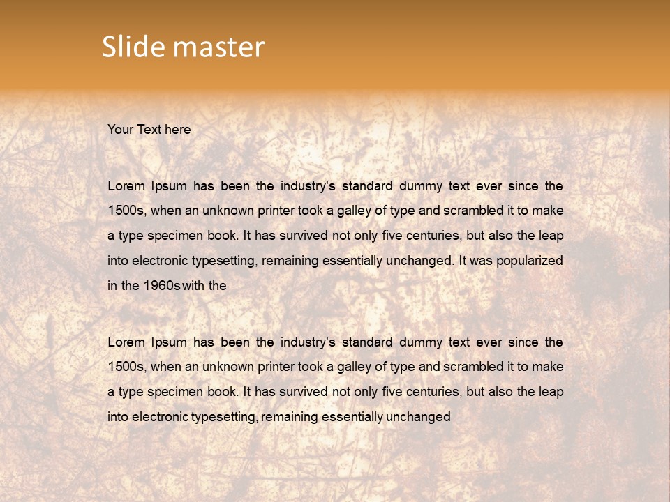 Orange Rust Grill PowerPoint Template