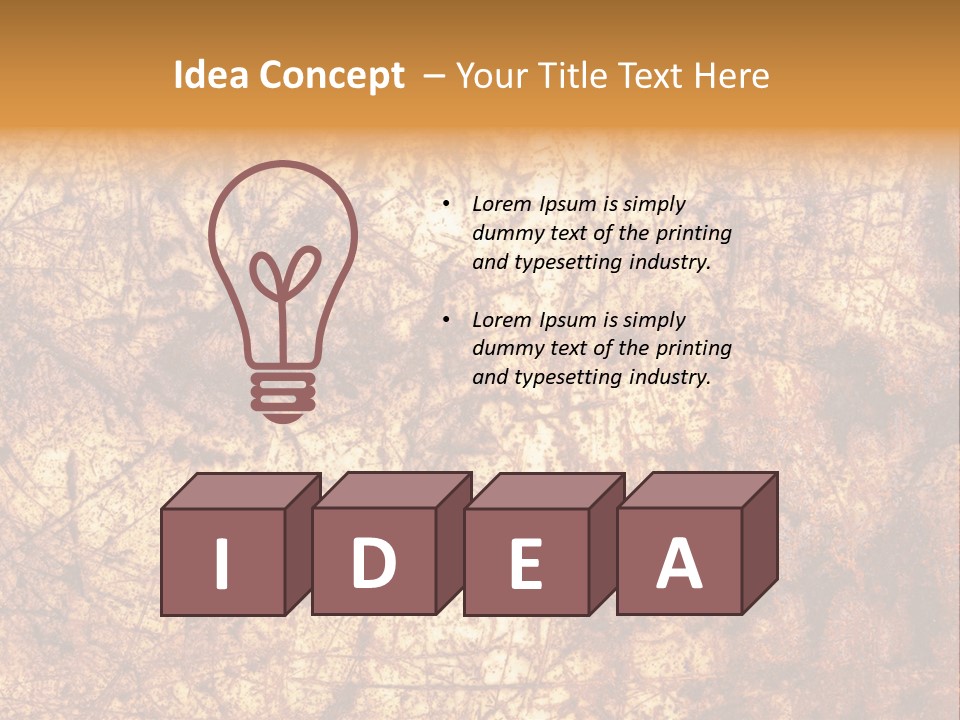 Orange Rust Grill PowerPoint Template