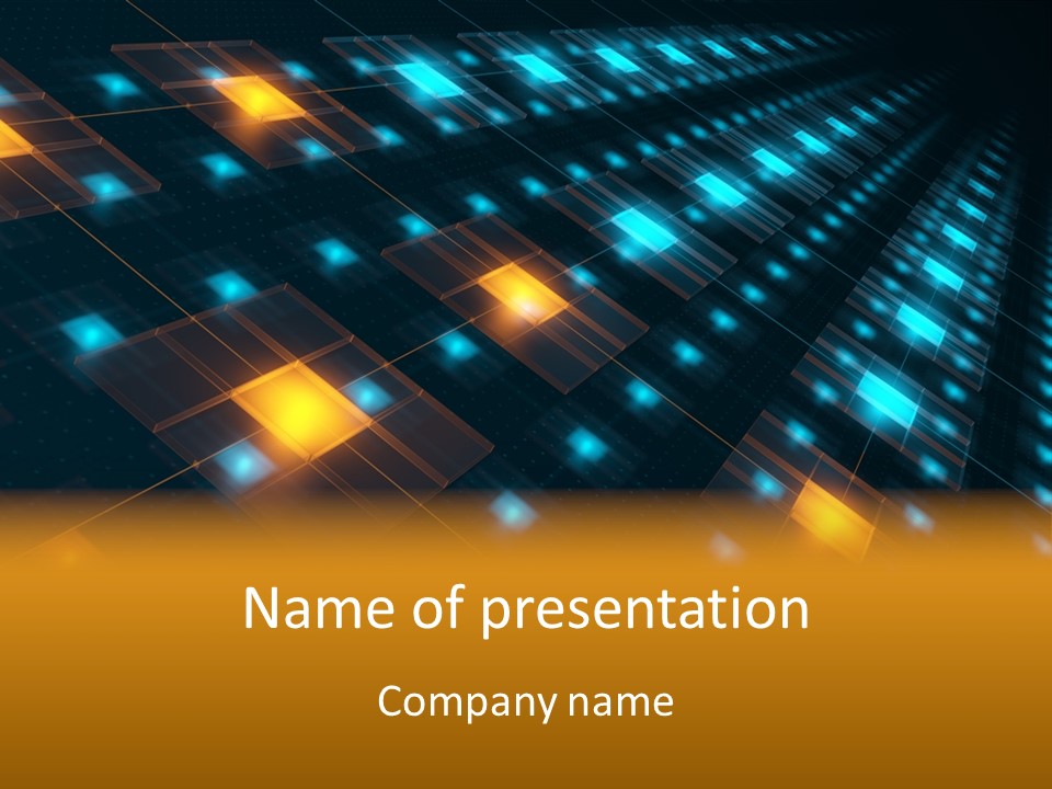 Electronic Perspective Futuristic PowerPoint Template