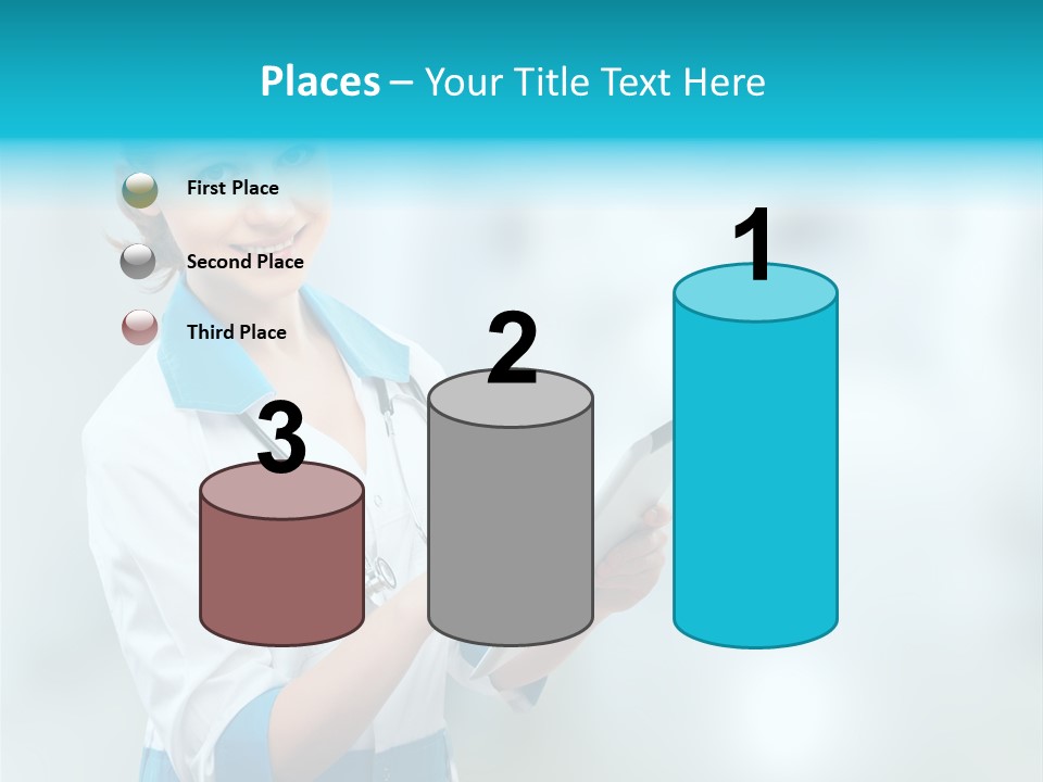 Tablet Worker  PowerPoint Template