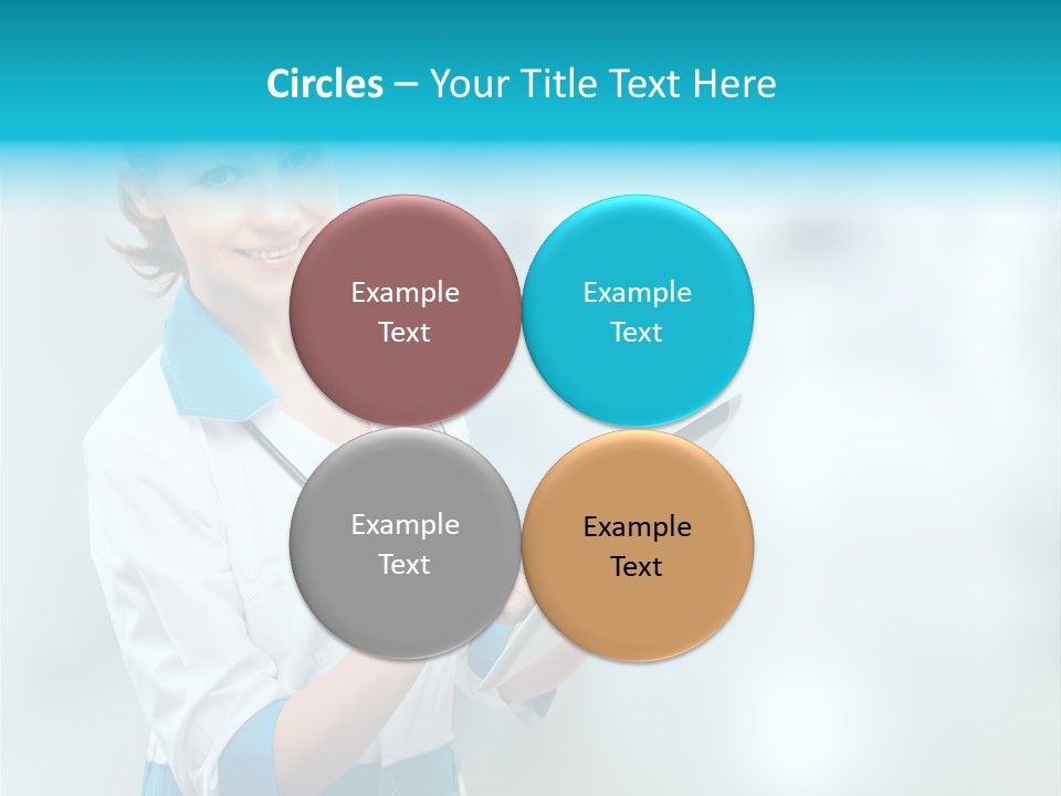 Tablet Worker  PowerPoint Template