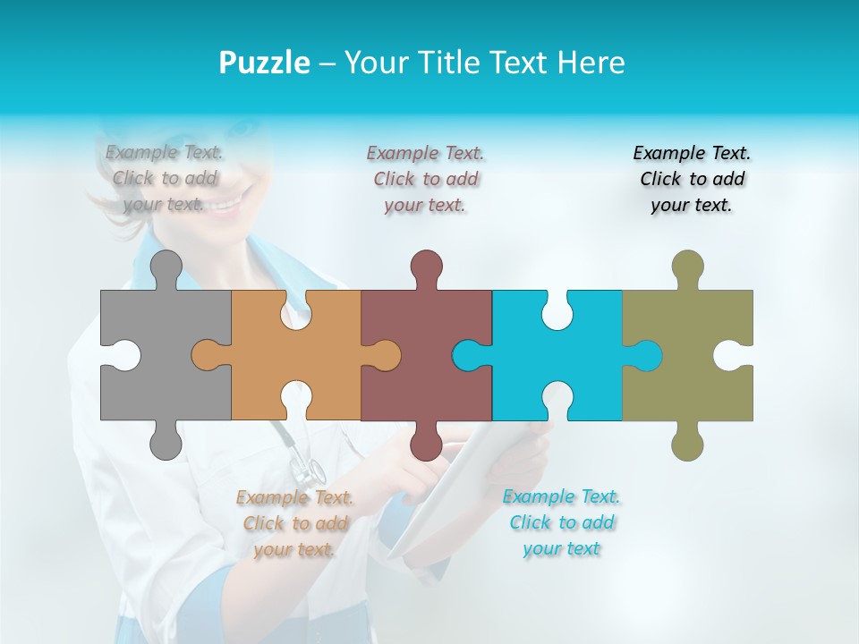 Tablet Worker  PowerPoint Template