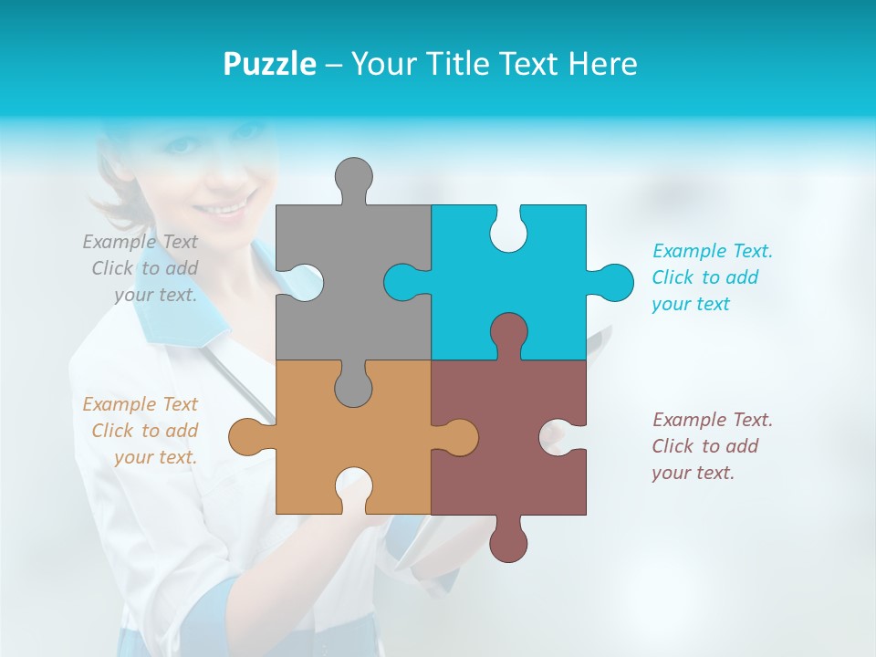 Tablet Worker  PowerPoint Template