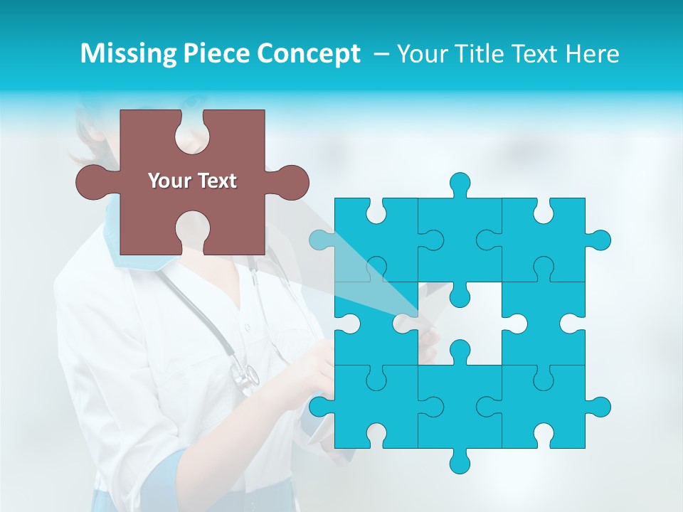 Tablet Worker  PowerPoint Template