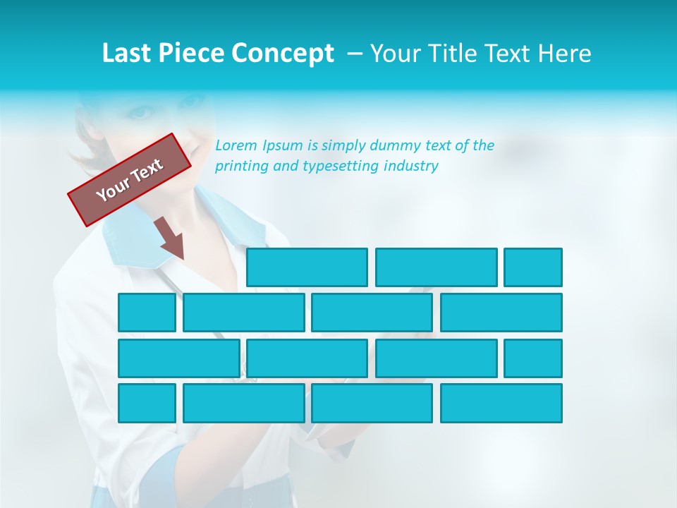 Tablet Worker  PowerPoint Template