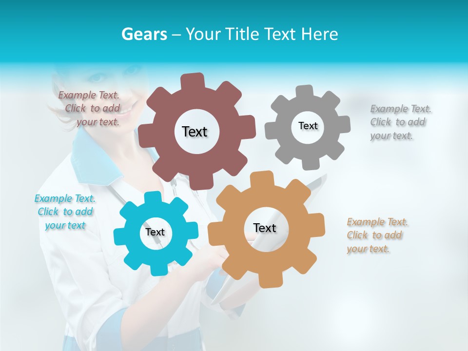 Tablet Worker  PowerPoint Template