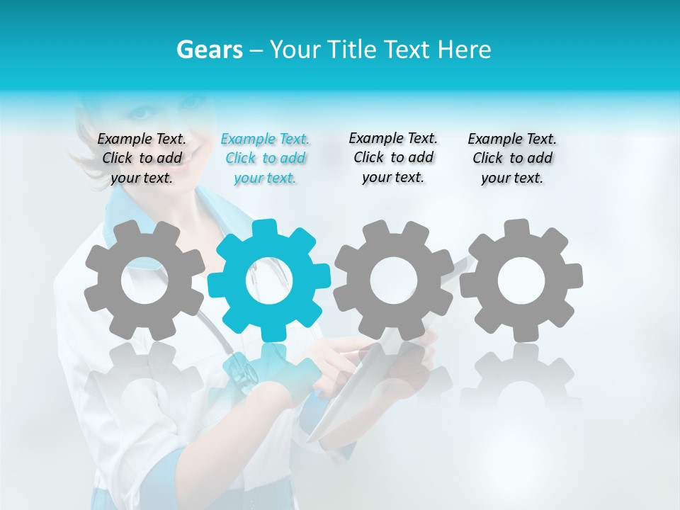 Tablet Worker  PowerPoint Template