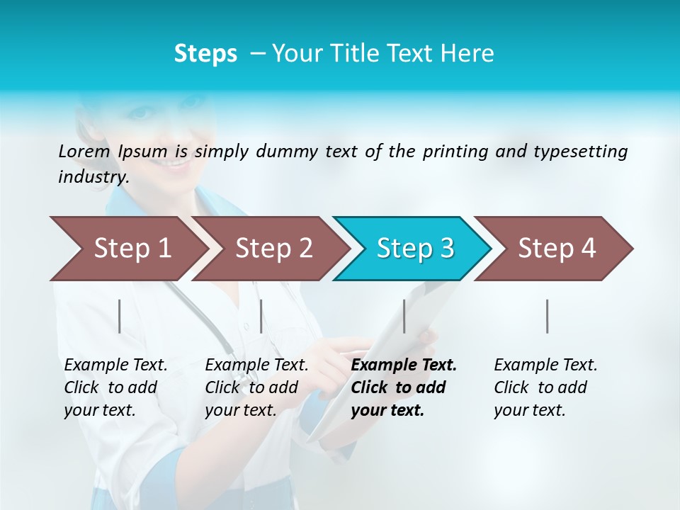 Tablet Worker  PowerPoint Template