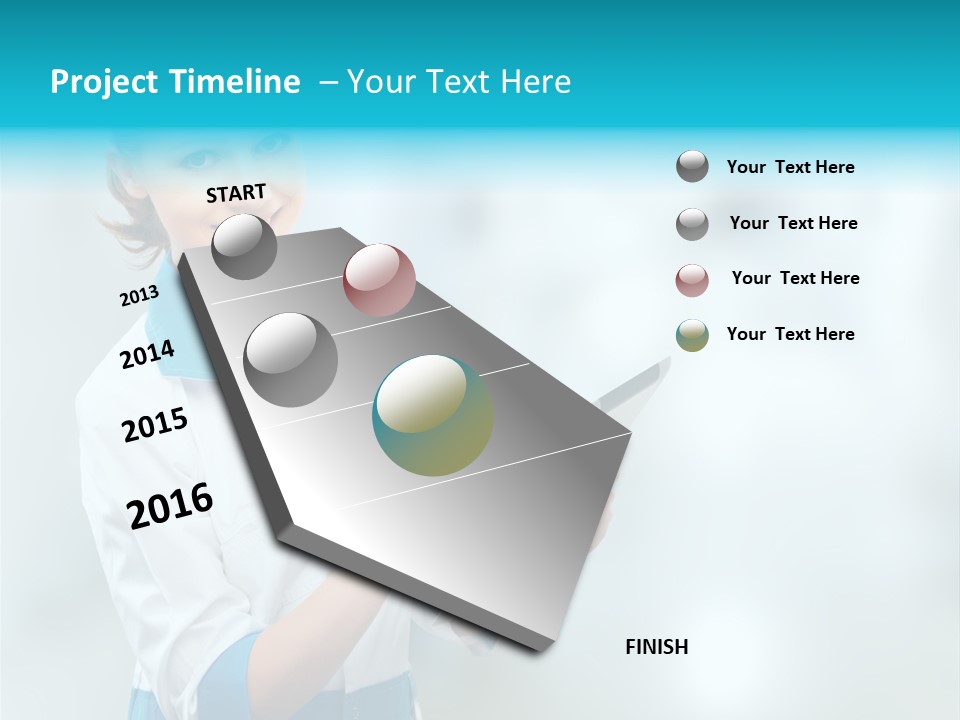 Tablet Worker  PowerPoint Template