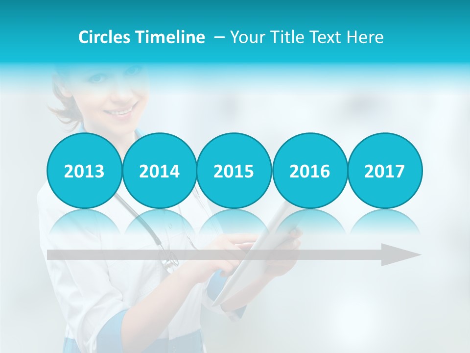 Tablet Worker  PowerPoint Template