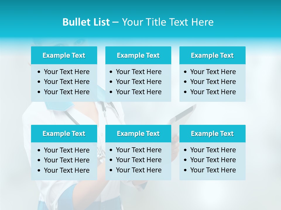 Tablet Worker  PowerPoint Template