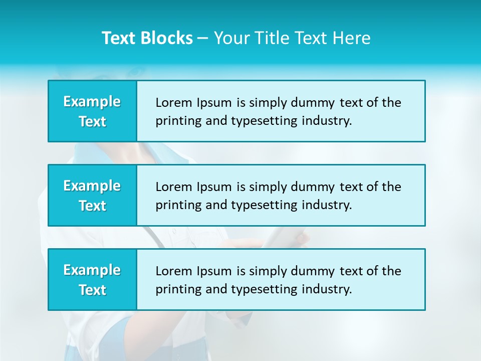 Tablet Worker  PowerPoint Template