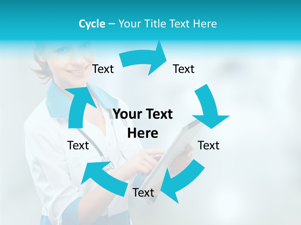 Tablet Worker  PowerPoint Template