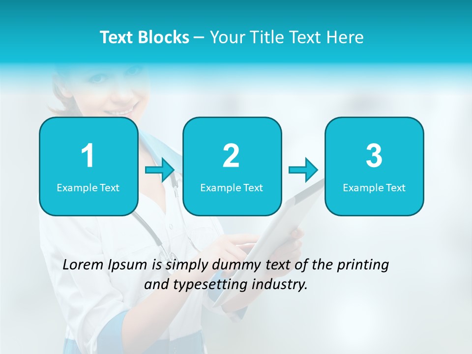 Tablet Worker  PowerPoint Template