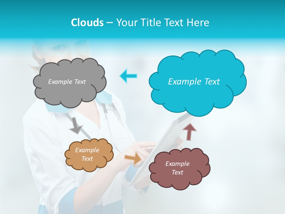 Tablet Worker  PowerPoint Template