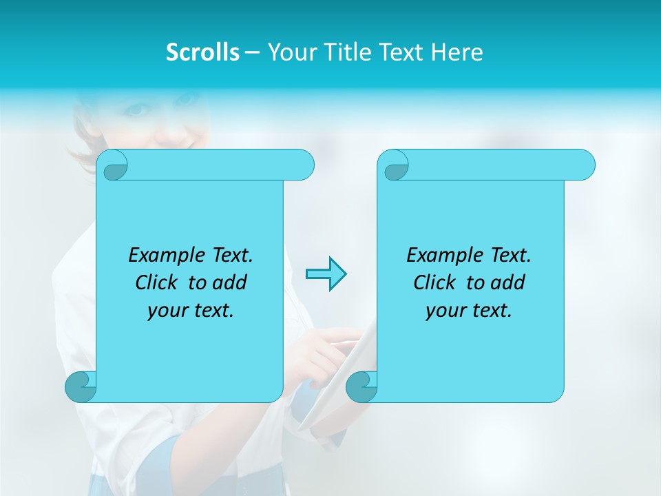 Tablet Worker  PowerPoint Template