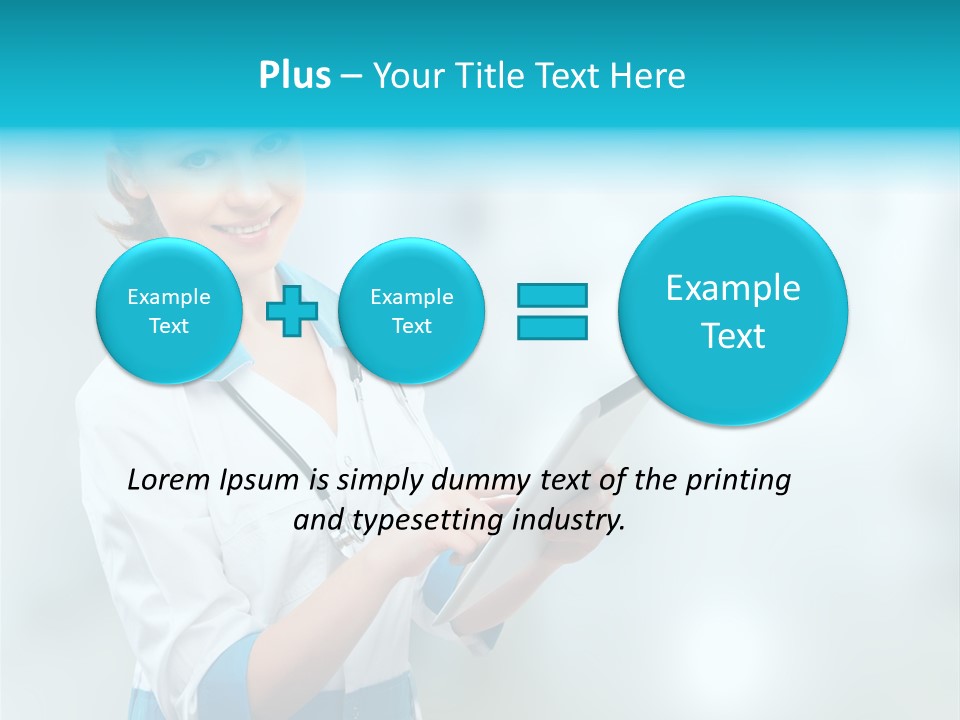 Tablet Worker  PowerPoint Template