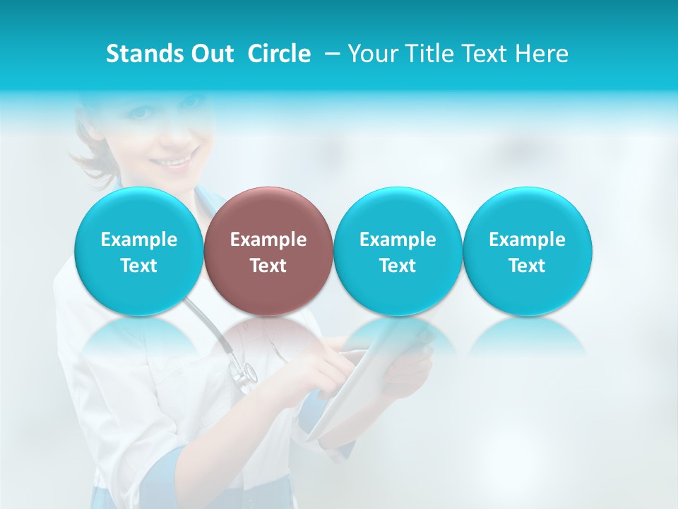 Tablet Worker  PowerPoint Template