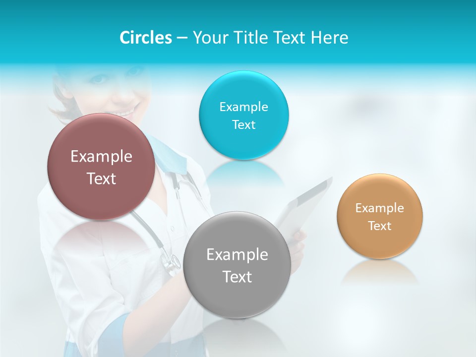 Tablet Worker  PowerPoint Template