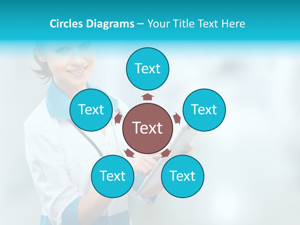 Tablet Worker  PowerPoint Template