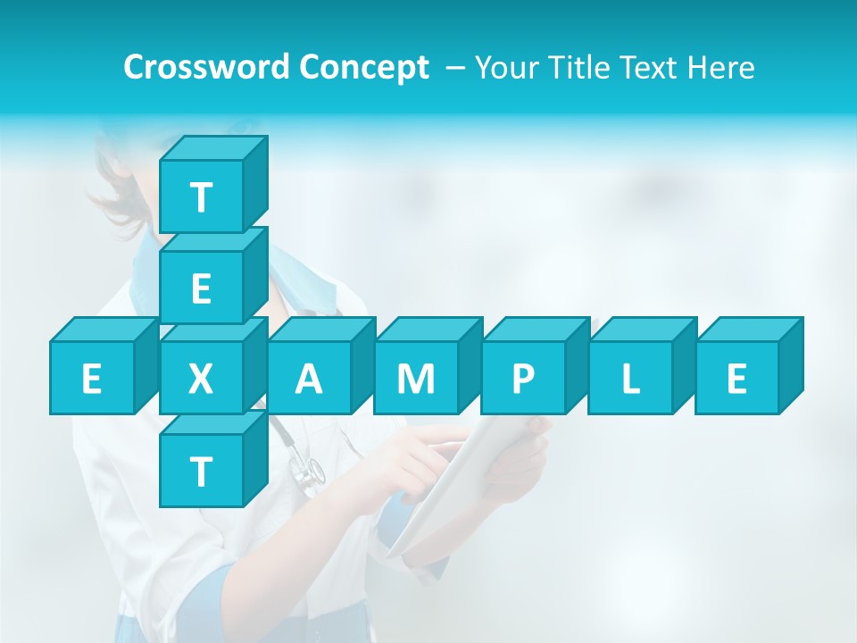 Tablet Worker  PowerPoint Template