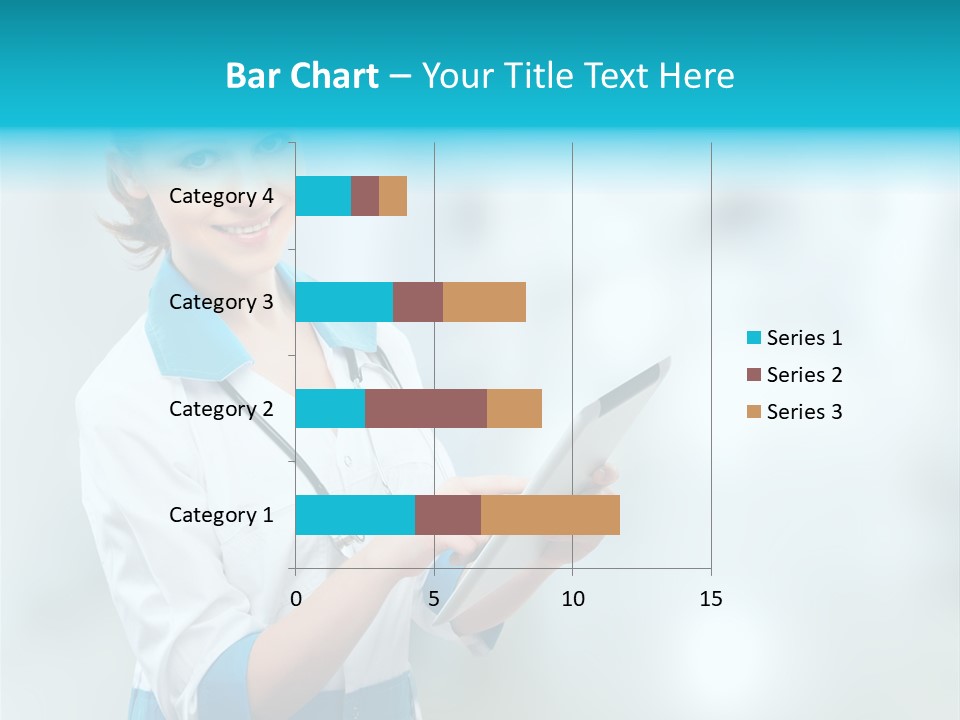 Tablet Worker  PowerPoint Template