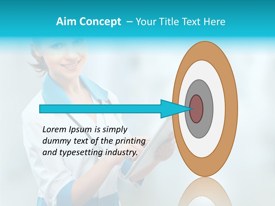Tablet Worker  PowerPoint Template