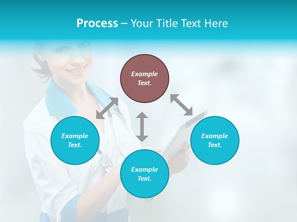 Tablet Worker  PowerPoint Template