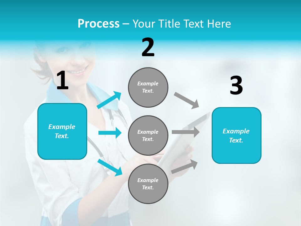Tablet Worker  PowerPoint Template