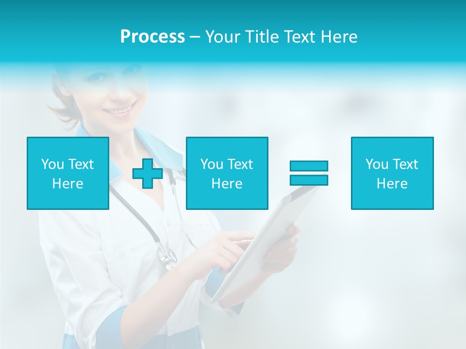 Tablet Worker  PowerPoint Template