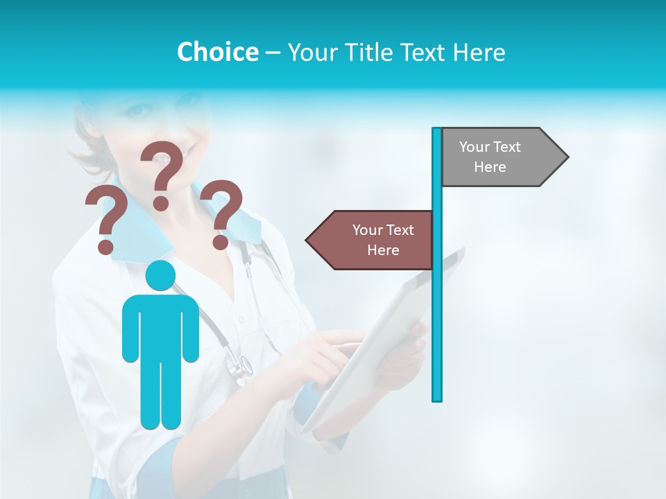 Tablet Worker  PowerPoint Template