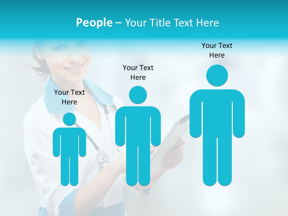 Tablet Worker  PowerPoint Template