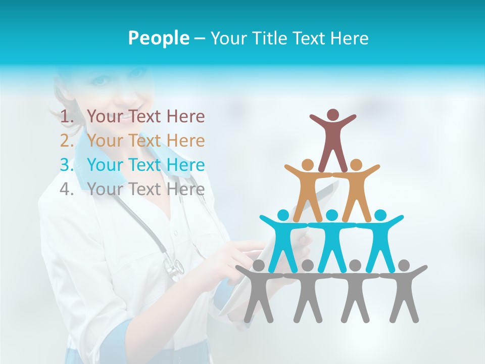 Tablet Worker  PowerPoint Template