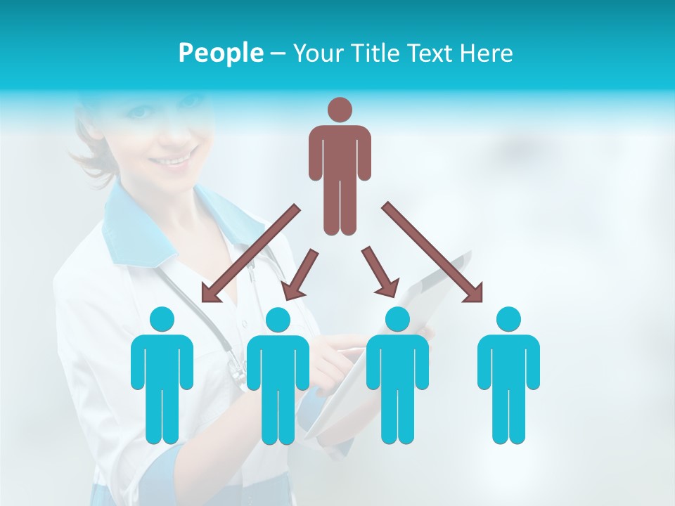 Tablet Worker  PowerPoint Template