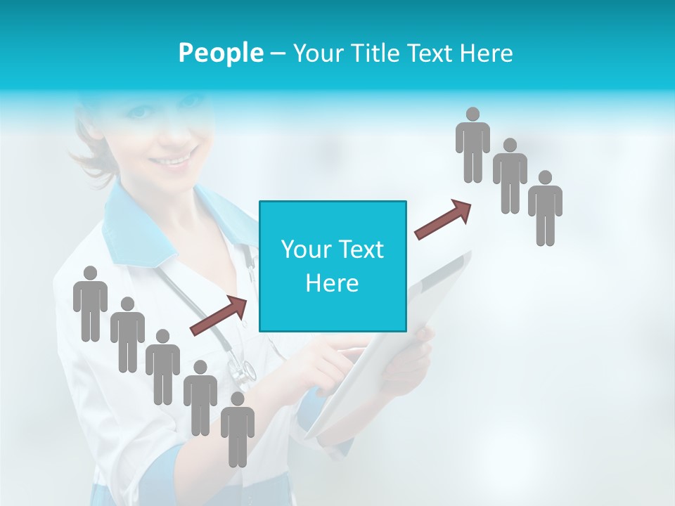 Tablet Worker  PowerPoint Template