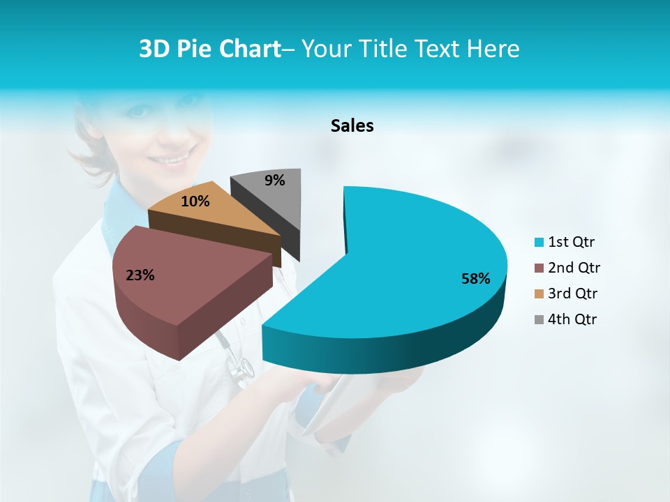 Tablet Worker  PowerPoint Template