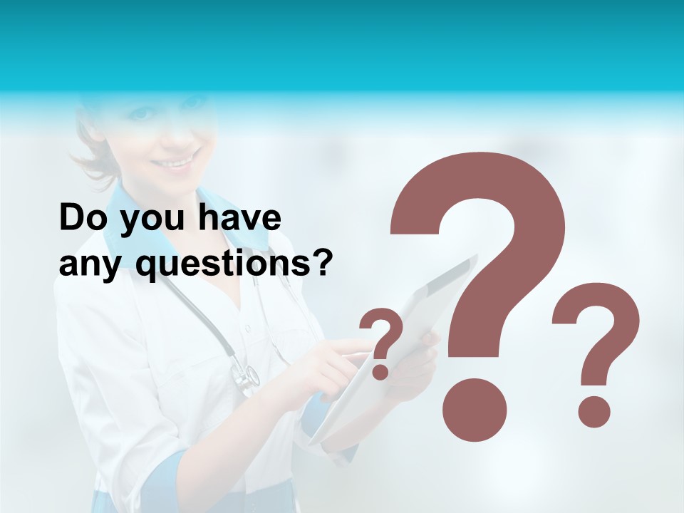 Tablet Worker  PowerPoint Template