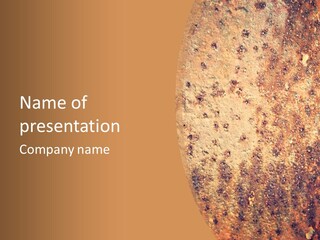 Rough Orange Rusted PowerPoint Template