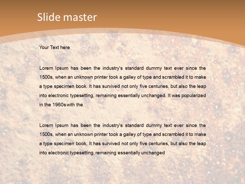 Rough Orange Rusted PowerPoint Template