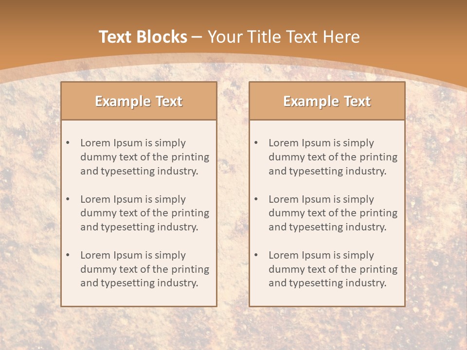 Rough Orange Rusted PowerPoint Template