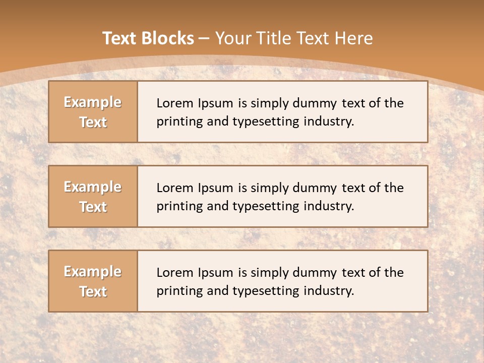 Rough Orange Rusted PowerPoint Template