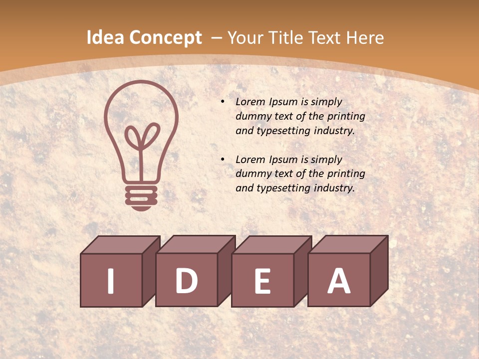 Rough Orange Rusted PowerPoint Template