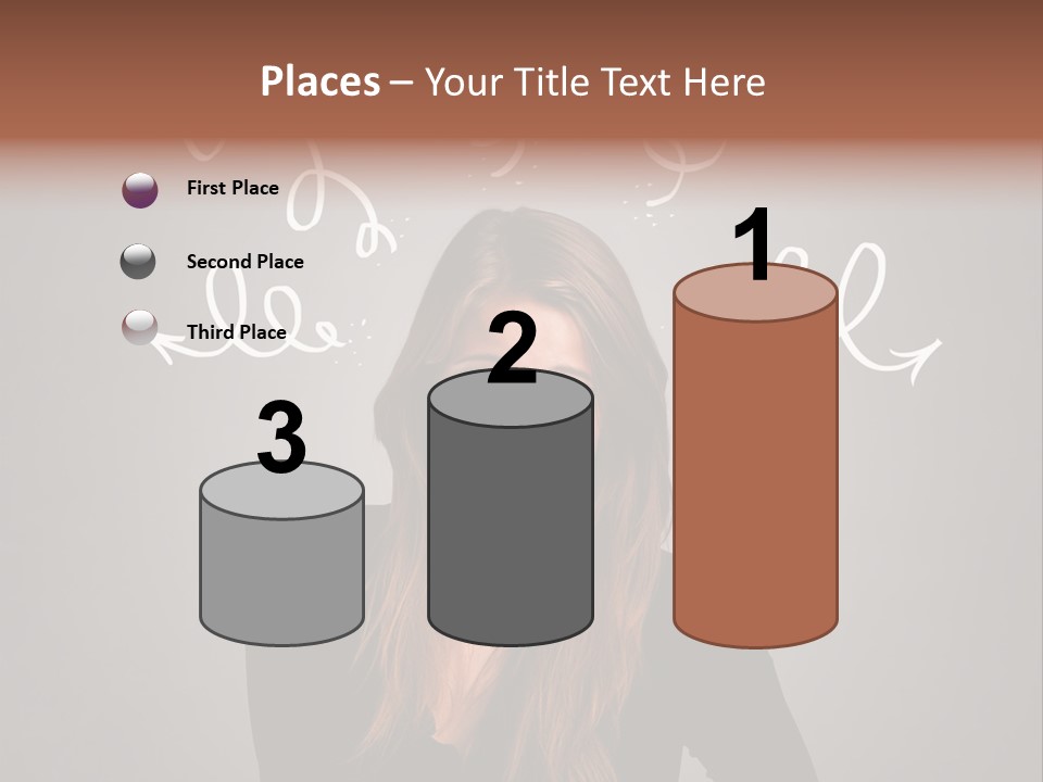 Thinking Female Draw PowerPoint Template